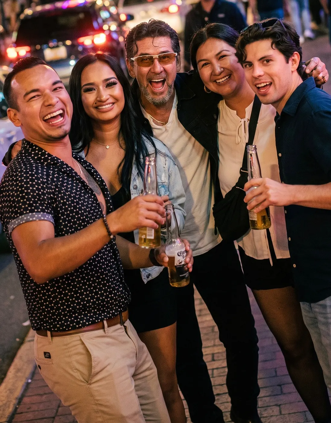 Guests celebrating on a night out in Medellín